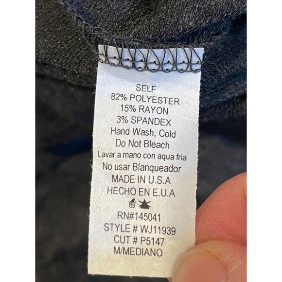 Ivin Ivin Womens Wrap Romper Jumpsuit Long Sleeve Ruched Tie Ankle Gray Size M - Picture 7 of 7